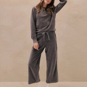 PACT Velour Raglan Top and Wide Leg Bottom